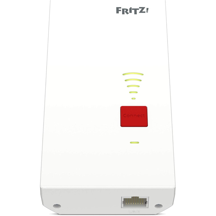 АВМ ФРІЦ Сітчастий ретранслятор WLAN 2400 (Dual WLAN AC N до 1 733 Мбіт/с (5 ГГц) 600 Мбіт/с (2,4 ГГц), Gigabit-LAN, німецька версія) Білий/Червоний