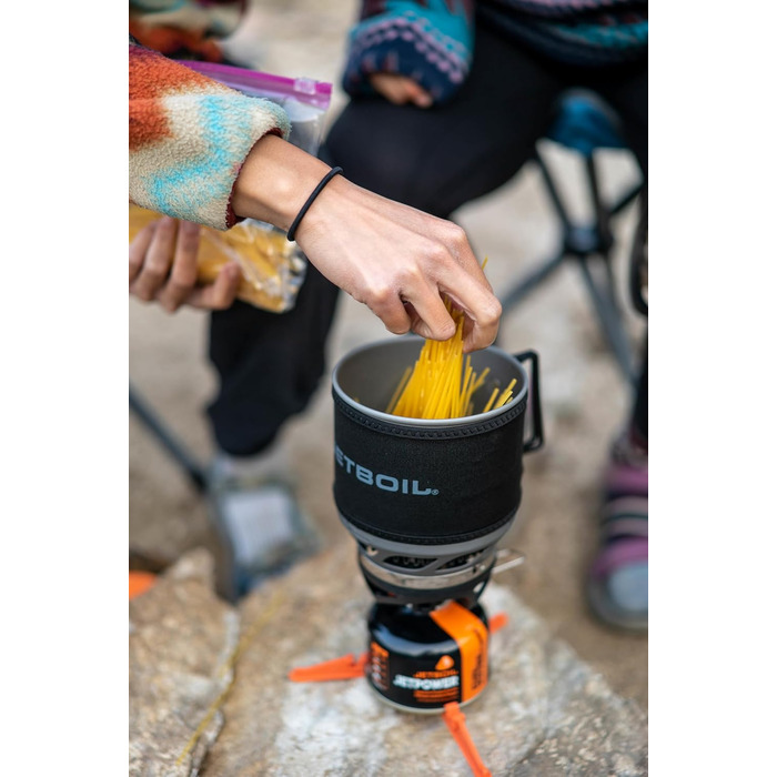 Система приготування їжі для кемпінгу та рюкзаків Jetboil MiniMo з регульованим регулюванням нагріву Вуглецеве волокно