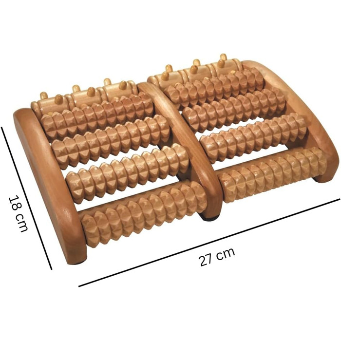 Ролик для масажу ніг I Дерев'яний ролик для ніг i Масаж i Рефлексотерапія стоп I підходить для підошовного фасціїту та п'яткової шпори Я виготовлений з високоякісного дерева лотоса