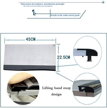 Аксесуари для інвалідних візків URZTJPJV, Колінний лоток для інвалідного візка, Планшет для інвалідного візка для їжі, читання, письма, комп'ютера або шахів Аксесуари для мобільності робочого столу Кріплення для ручної сили