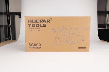 Система розпилення фарби Huepar Tools 800 Вт, електричний фарборозпилювач з контейнером 1300 мл, 4 форсунками та 3 схемами розпилення Фарборозпилювач з повітряним шлангом 3M для фарб та фарби для стін, всередині та зовні приміщень