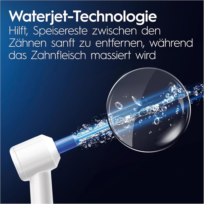 Іригатор для порожнини рота Oral-B Oral Health Center з технологією Oxyjet для чищення зубів, 2 змінні насадки та 6 електричних зубних щіток серії iO, 2 щітки, 5 режимів для догляду за зубами, білий