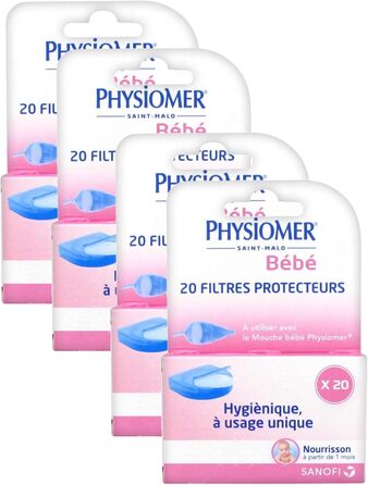 Фільтри Physiomer для Physiomer Baby - 4 упаковки по 20 фільтрів у кожній