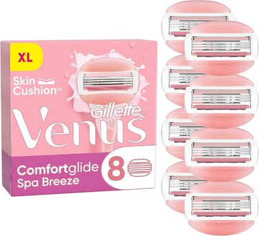 Леза для бритви Gillette Venus Comfortglide Spa Breeze жіночі, 8 змінних лез для жіночих бритв 8 лез