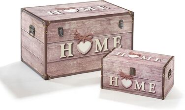 Ящик для зберігання Kobolo Chest - Home - з дерева та штучної шкіри 68x42x40 см