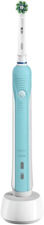 Електрична акумуляторна зубна щітка Braun Oral-B Pro 600 CrossAction синя без додаткових заправок