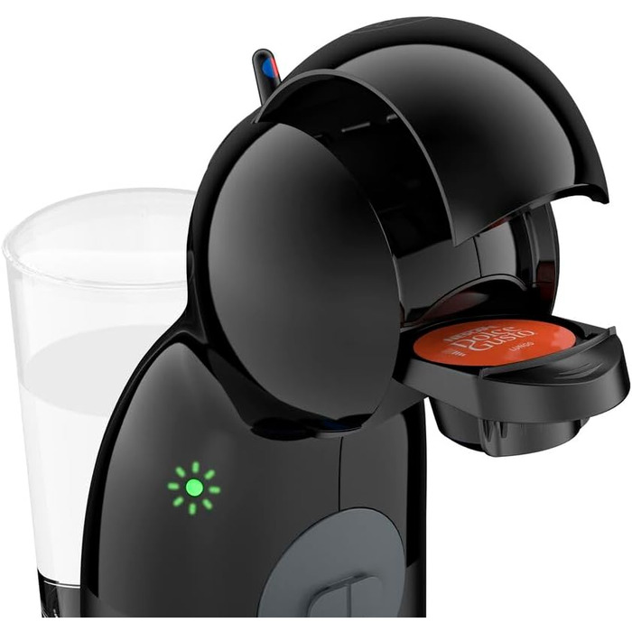 Кавоварка для еспресо та інших напоїв NESCAF Dolce Gusto Piccolo XS KP1A, ручна, 0,8 л, білий/чорний чорний, кнопка чорна одинарна