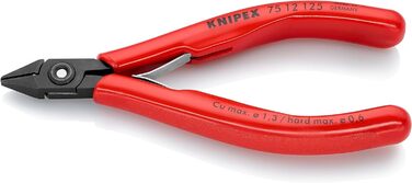 Діагональні кусачки для електроніки Knipex поліровані, з пластиковими ручками 125 мм 75 12 125