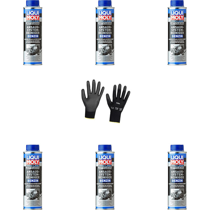 Бензинові захисні рукавички Iloda 6xOriginal Liqui Moly 300 мл Pro-Line JetClean Suction System Cleaner