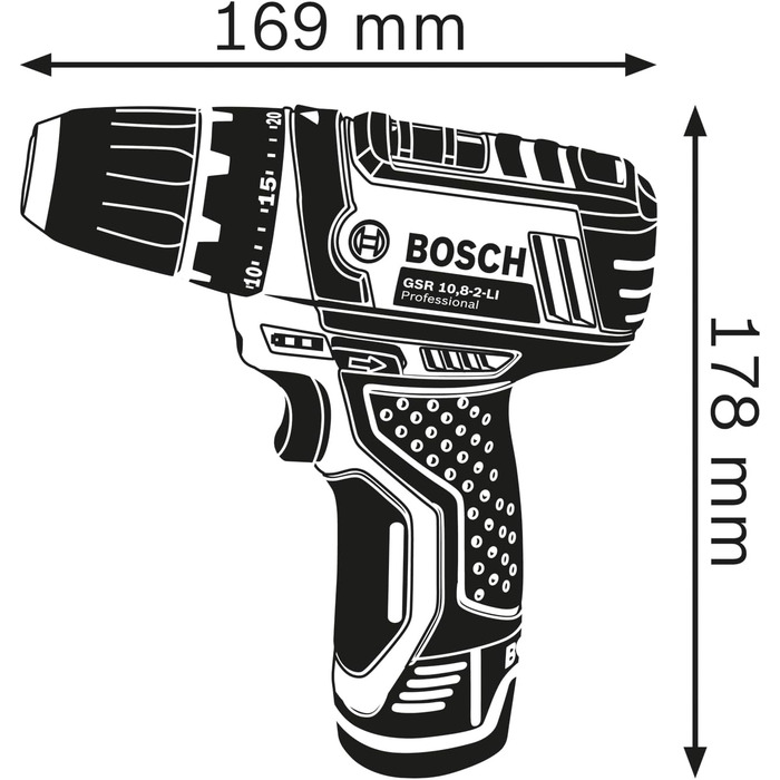 Акумуляторний шуруповерт Bosch Professional 12V, 2 акумулятори 2.0 Агод, зарядний пристрій, набір аксесуарів 39 предметів, сумка