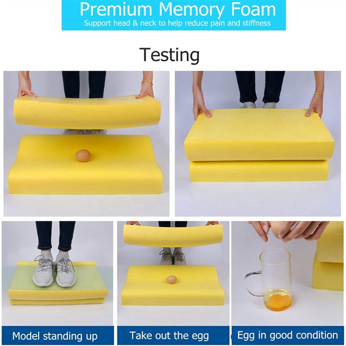 Ортопедична подушка з піни з ефектом пам'яті – Масажер для шиї, постільна білизна, подушка для сну