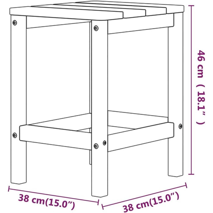 Садове крісло Genrico Wenjingqi-3095708 Adirondack з підставкою для ніг і столом з HDPE