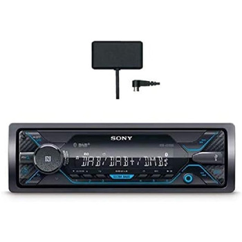 Автомобільна стереосистема Sony DSX-A510KIT DAB з антеною, подвійним роз'ємом Bluetooth, NFC, USB та AUX синє освітлення Гучний зв'язок, чорне радіо DAB з Bluetooth