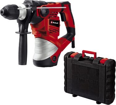 Перфоратор Einhell TC-RH 1600 (1600 Вт, 4 Дж, свердління/забивання/довбання з кріпленням і без нього, пневматичний ударний механізм, тримач інструменту SDS-plus, запобіжна муфта від перевантаження)