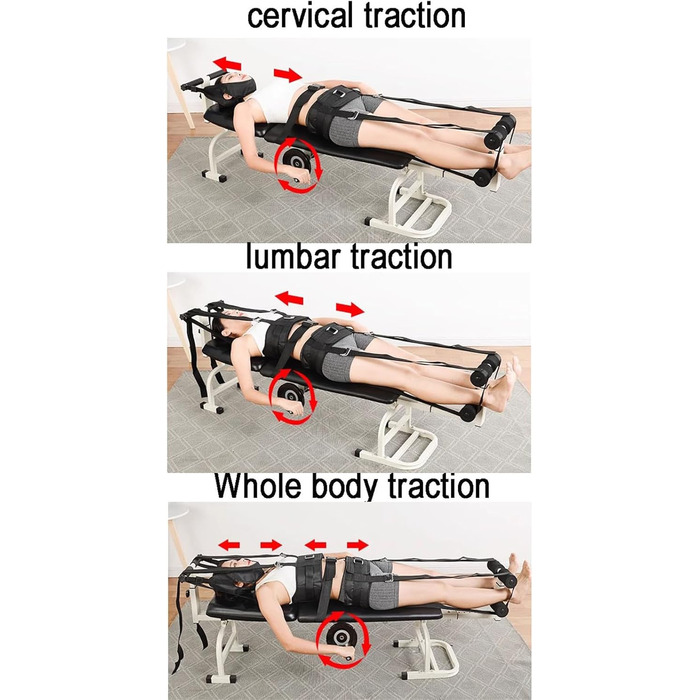 Пристрій для розтягування шийного відділу хребта та поперекового відділу, альтернативний інверсійний тракційний стіл, масажне тракційне ліжко, портативний пристрій для розтяжки поперекового відділу хребта, шириною 36 см