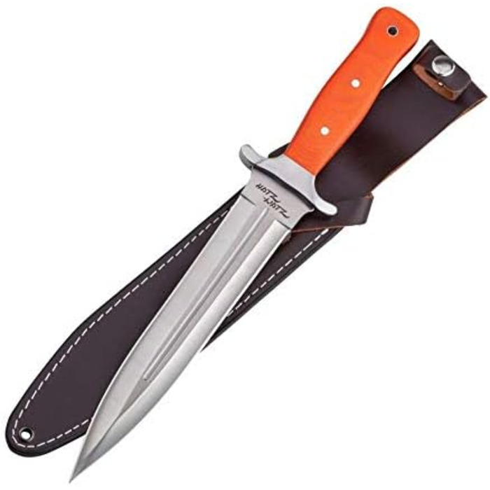 Ніж-перехоплювач PARFORCE Sautter Hatz-Watz Boar Hunter G10 FT у версії Full-Tang Orange