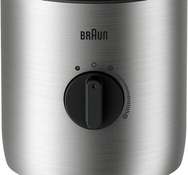 Кухонний міксер Braun Household PowerBlend 3 JB 3272 - скляна насадка для блендера 1,5 л, кухонні гаджети для подрібнення, пюрирования та змішування, в т.ч. 2 пляшки Smoothie2Go, 800 Вт, нержавіюча сталь з нержавіючої сталі/чорний одинарний