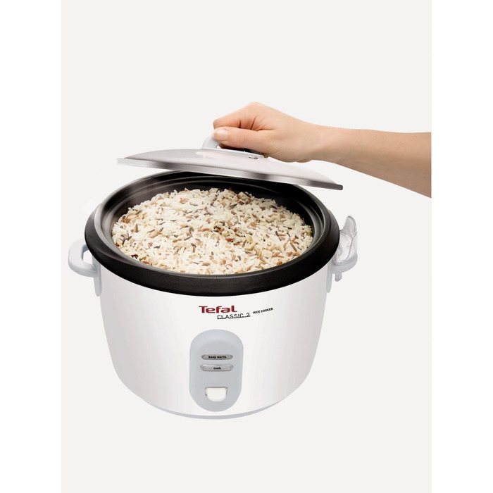 Рисоварка Tefal RK1011 Попередньо встановлені програми приготування Ємність 10 чашок (1,8 л) Ручні налаштування Ідеальне приготування рису Кошик для пароварки в комплекті 700 Вт