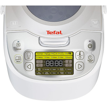 Мультиварка Tefal RK8121 45в1 45 автоматичних програм приготування Відкладений старт Функція збереження тепла Велика ємність (5 л) Нержавіюча сталь LC-дисплей Книга рецептів та аксесуари