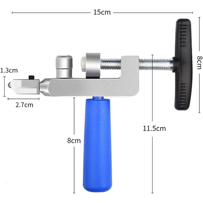 Ручний плиткоріз Алмазний склоріз для скла, різання плитки, ручне різання плитки своїми руками, набір будівельних інструментів (B)