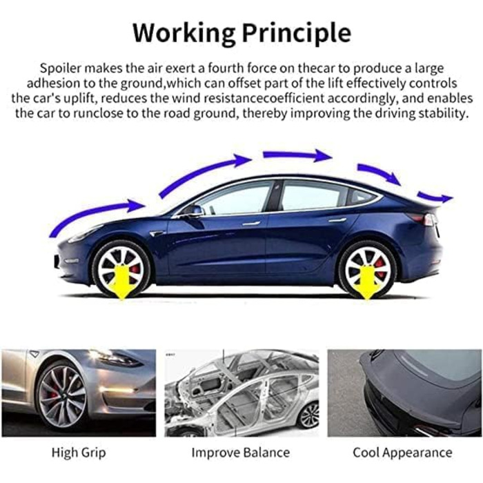 Автомобільний задній спойлер для BMW E90 M3 2008-2012 E90 3 Series 2006 2007 2008 2009 2010 2011, Задній спойлер Крило Спойлер Спойлер екстер'єру заднього крила Аксесуари для стилю екстер'єру, A-Carbon-Look Звичайний A-carbon-look