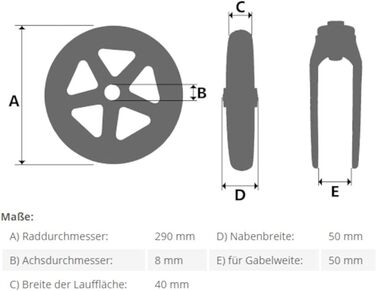 Запасне колесо FabaCare з пневматичними шинами для Rollator Silva, колесо Rollator, колесо для роликів