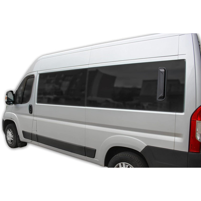 АВТОМОБІЛЕБУДУВАННЯ GP Wind Deflector Rain Deflector Підходить для Ducato з 2006 року, чорний, тонований, набір з 2 предметів, аеродинамічний, легка збірка, кріплення кліпсами, акрилове скло