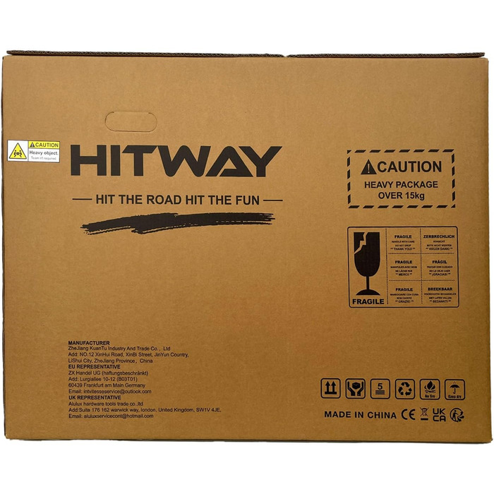 Електричний велосипед HITWAY E Bike 16 дюймів 36V 7.8Ah чорний/зелений