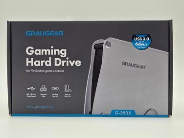 Зовнішній ігровий жорсткий диск GRAUGEAR 12TB для Xbox, ПК, ноутбука, ноутбука, смарт-телевізора, резервного копіювання, розширення пам'яті 3.5 HDD, сумісний з Windows Mac OS Linux