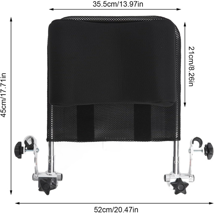Підголівник для інвалідного візка Gonetre, регульований, Опорна голова, Подушка прямого положення, Аксесуари для людей похилого віку, Gonetrefra054owig