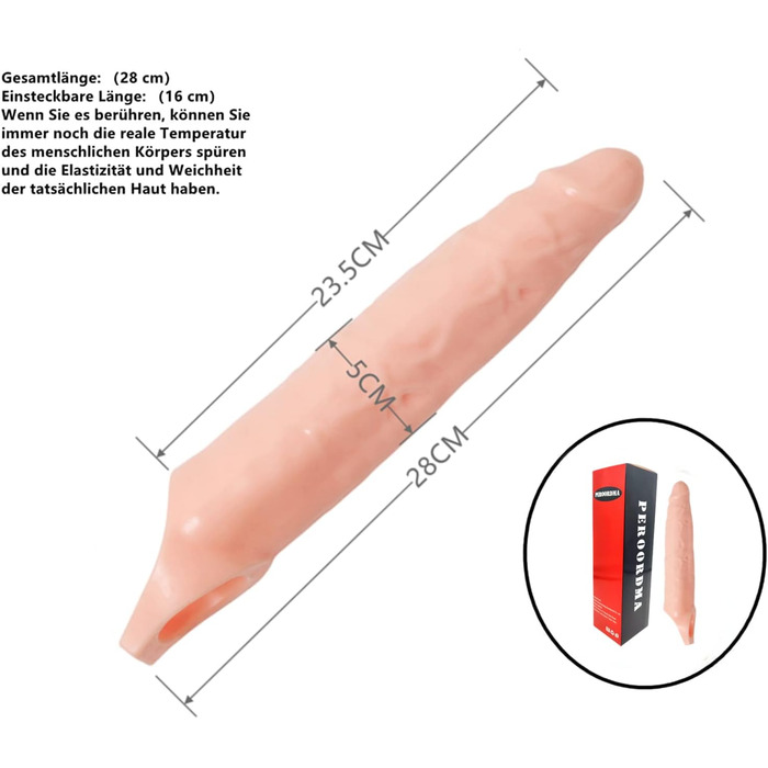 Великий реалістичний фалоімітатор Рукав для пеніса 28 см Набір секс-іграшок Чоловіче розширення пеніса Екстремальні рукави для сексуальної затримки еякуляції Секс-іграшки для пар чоловіків