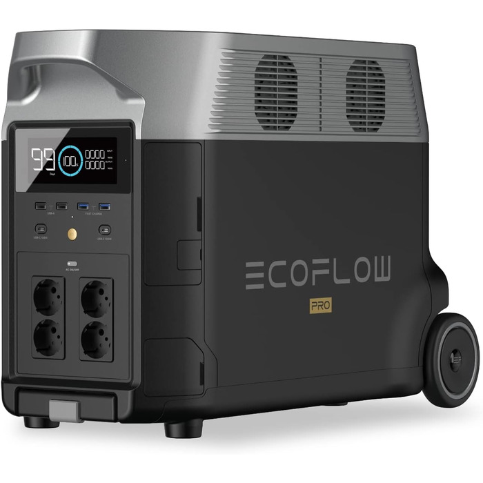 Портативна електростанція EF ECOFLOW DELTA PRO, розширюваний генератор електроенергії 3,6 кВтгод25 кВтгод, для дому, подорожей, невеликі дефекти упаковки, невикористаний продукт (відновлений)