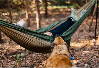 Туристичний кемпінг-гамак NATUREFUN 275 x 140 см преміум-класу максимальна вантажопідйомність до  300 кг дихаючий, швидковисихаючий з парашутного нейлону з 2 карабінами