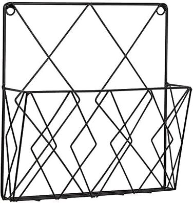 Стійка для журналів IHONYI - настінна підставка для журналів, металевий тримач для журналів, тримач для журналів чорний, настінний органайзер для журналів для офісу, вітальні, спальні