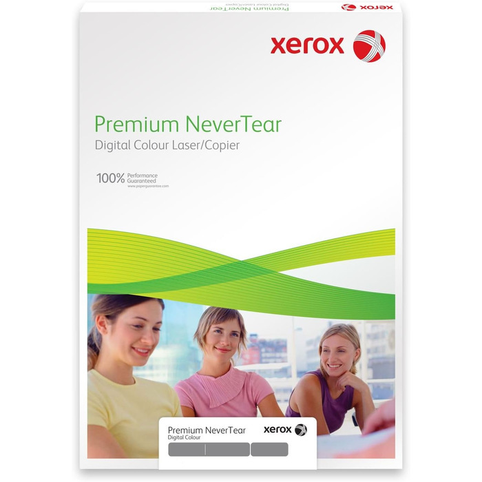 Пластиковий папір Xerox Premium NeverTear 003R98092 - A4 210 x 297 мм, 262 г/м - Спеціальний папір для лазерних принтерів і копіювальних апаратів - 100 аркушів - білий