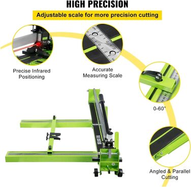 Ручний плиткоріз WLLKIY Ручний плиткоріз, інфрачервоний лазерний позиціонуючий підлоговий різак, ручний інструмент для різання порцеляни та кераміки (39,4 дюйма (1000 мм)) 39,4 дюйма (1000 мм)