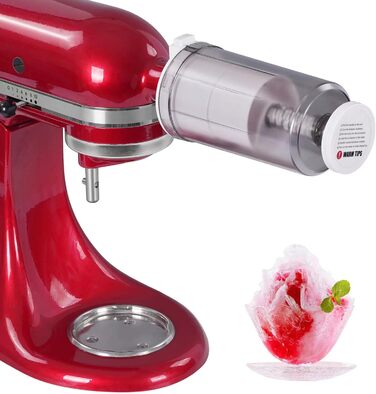 Насадка для льоду Gdrtwwh для міксера KitchenAid, бритва для льоду та насадка для снігового конуса для міксера Kitchenaid, без бісфенолу А (8 форм для льоду в комплекті) Насадка для льоду Shaver