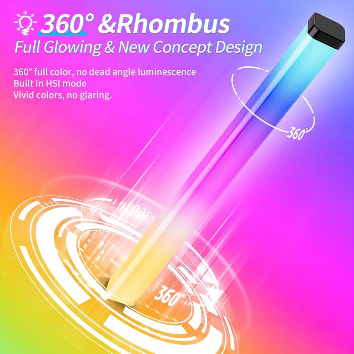 Розумна RGB-панель YAMYONE 360, світлодіодні ігрові ліхтарі Rhombus 33 см з кольором 16 Mil. Колір, синхронізація з музичним підсвічуванням телевізора, навколишнє освітлення пульта дистанційного керування, внутрішнє оформлення для фестивалю вечірок 33 см 