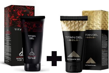 І Titan Black - Інтимний гель для чоловіків - Збільшувальний гель - Золота версія - від Hendel's Garden Orignal, 1 шт., Titan Gold