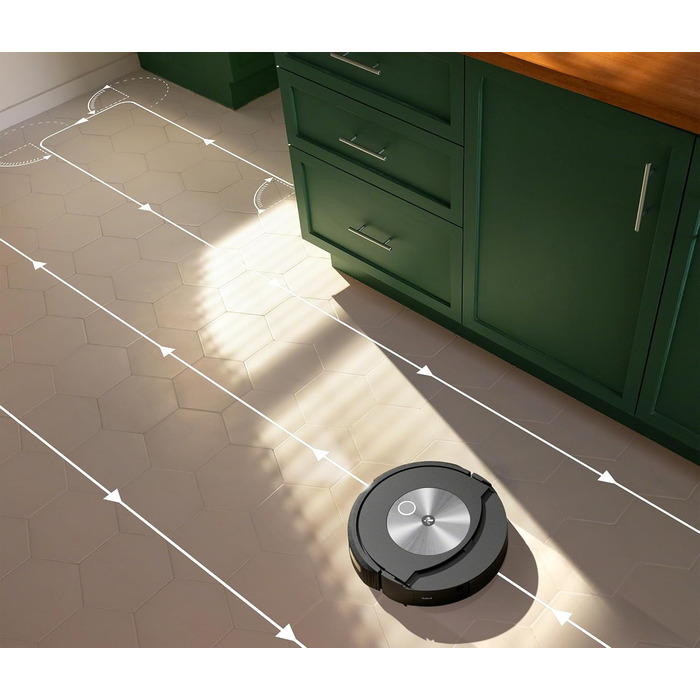 Робот-пилосос iRobot Roomba Combo j7 (c7156) з функцією виявлення/уникнення об'єктів, картографування, 4-етапне прибирання, цілеспрямоване прибирання кімнати або території, сумісний з голосовим помічником, колір Navy Blue