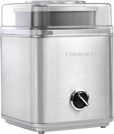 Машина для морозива Cuisinart Deluxe Виробник заморожених йогуртів і сорбетів Домашні десерти Простий у використанні вдома Готовий за 25 хвилин 5 років гарантії Ємність 2 л Срібло ICE30BCU нержавіюча сталь