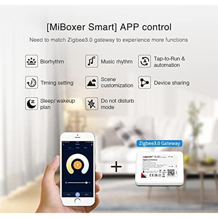 Диммер Milight Miboxer Zigbee3.0, одноколірний контролер світлодіодної стрічки, 12 В/24 В, сумісний із додатком Zigbee Storeo Echo / голосовим керуванням, (FUT035z)