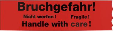 Рулонів клейкої стрічки Ризик поломки - не викидайте - Крихкий - поводьтеся обережно 2-мовна стрічка посилки, пакувальна стрічка, сигнальна стрічка, інформаційна стрічка, 12