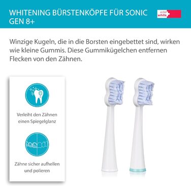 Відбілюючі насадки для електричної зубної щітки Насадка для зубної щітки Sonic Gen 8 I x 2 I Для ретельного та дбайливого чищення зубів