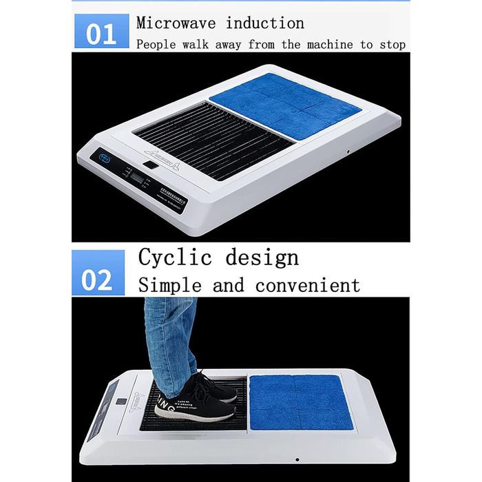 Повністю автоматична машина для чищення підошви YHUEGH, автоматична індукційна щітка для взуття, засіб для чищення взуття, полірувальна машина з нагадуванням про зміну води, абсорбуючий композитний ватний диск