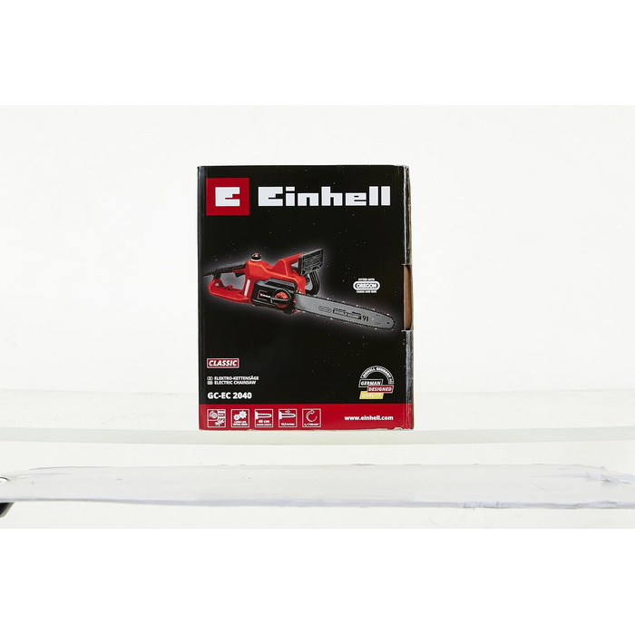 Електрична ланцюгова пила Einhell GC-EC 2040 (2000 Вт, довжина шини 40 см, натягування ланцюга без інструменту, макс. швидкість ланцюга 15,5 м/с) нова версія