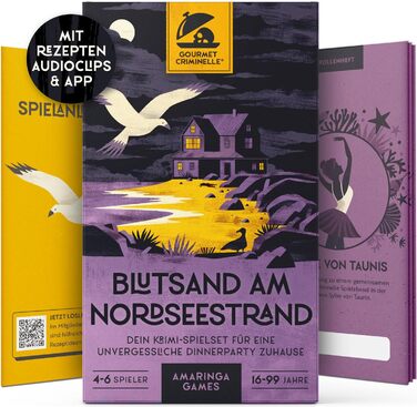 Вечеря з таємничим вбивством для гурманів Criminelle вдома від 4 до 6 осіб Загадкова справа про вбивство для вашої званої вечері Кривавий пісок на пляжі Північного моря
