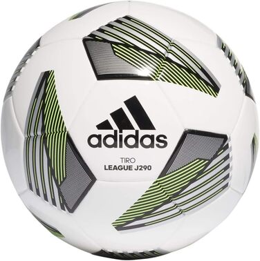 Екіпірування - Футбольні м'ячі Tiro Junior 290 грамів Lightball White / Black / Silver Met / Team Solar Green 5