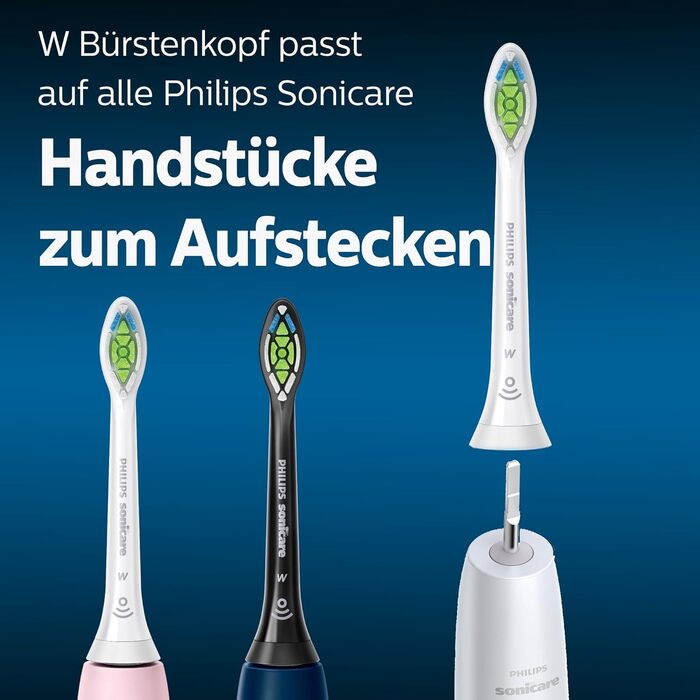 Оригінальні насадки для зубної щітки Philips Sonicare W2 Optimal White Standard Sonic - упаковка з 8 шт. , біла (модель HX6068/12) 8 упаковок