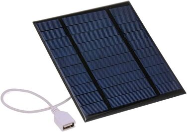 Портативний сонячний зарядний пристрій Decdeal Solar Module 2,5 Вт / 5 В / 3,7 В з USB-портом Компактний зарядний пристрій від сонячної панелі для кемпінгу та походів (150 x 130 x 3 мм)